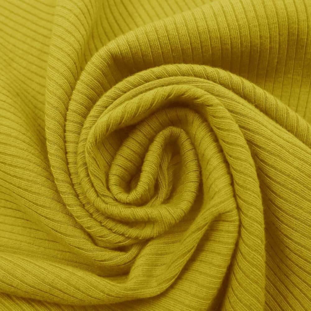 Solid Rib Knit Fabric