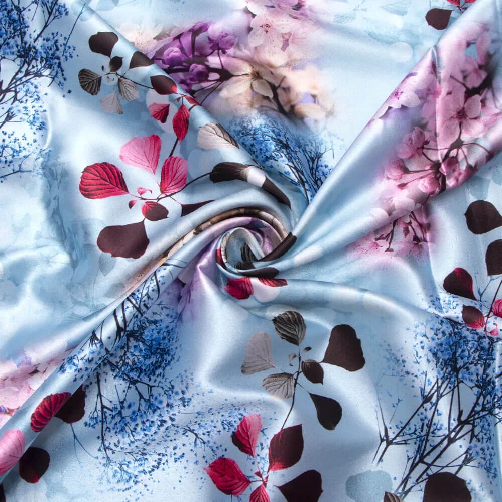 Floral Satin Fabric