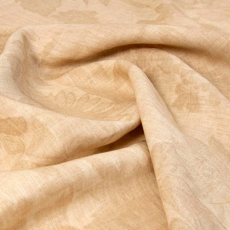 Linen jacquard fabric illustrating a higher-cost decorative weave