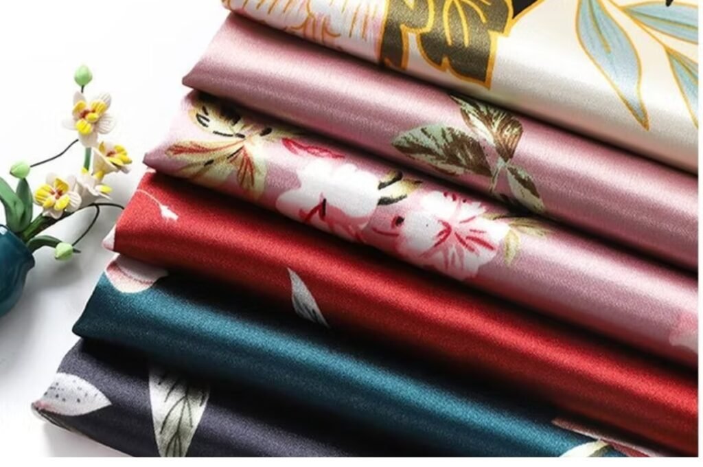 Printed silk fabric