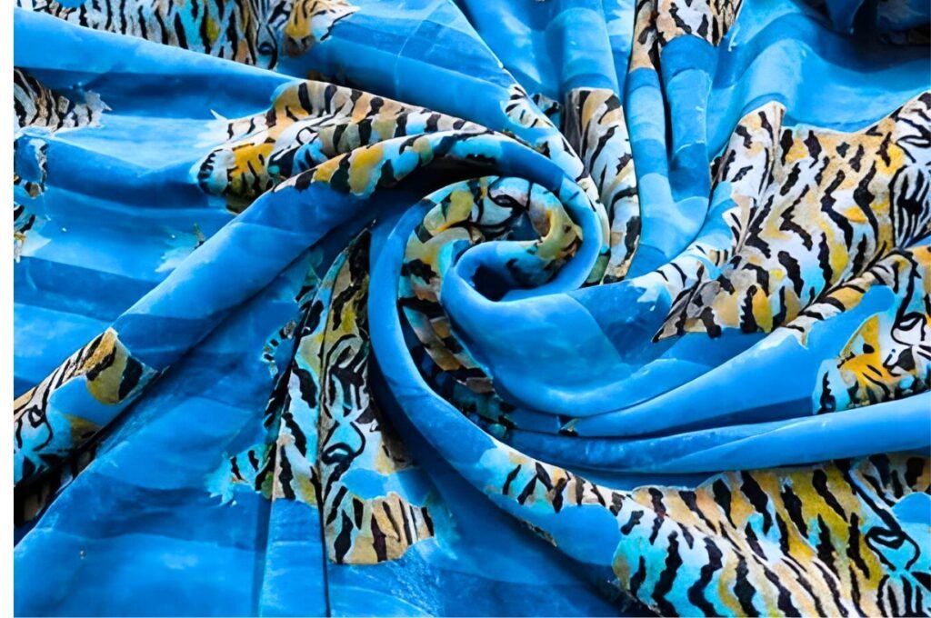 Printed velvet fabric